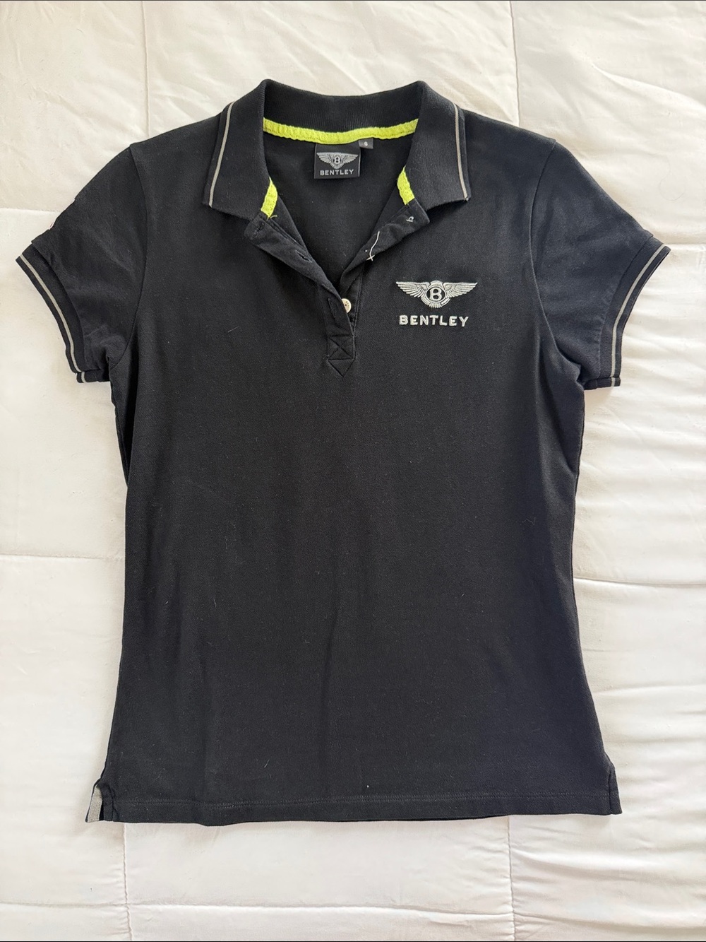 Bentley Women's Black Short Sleeve Polo Tee